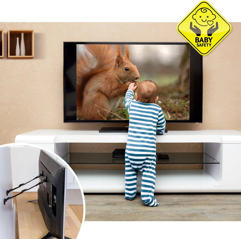 2-Pack No-Drill TV Anti-Tip Safety Straps