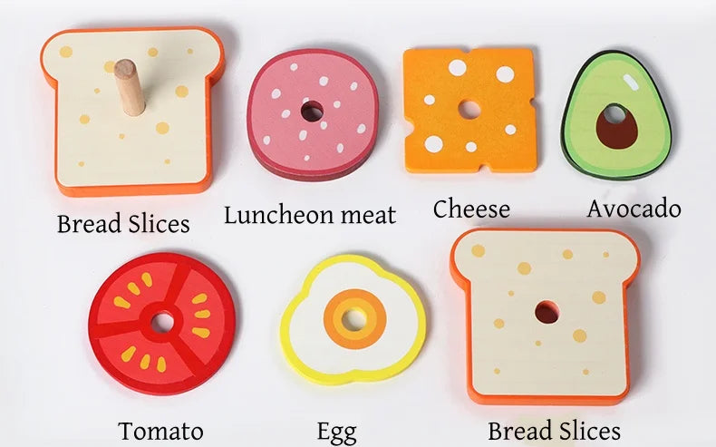 Burger & Sandwich Stacking Toy