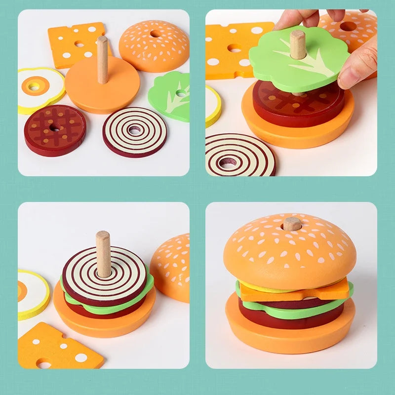 Burger & Sandwich Stacking Toy
