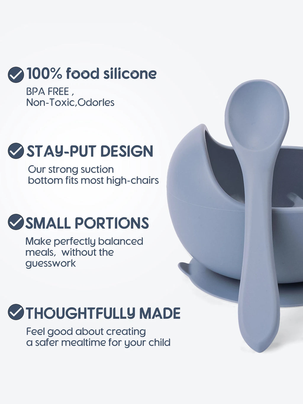 Silicone Suction Training Bowl Set