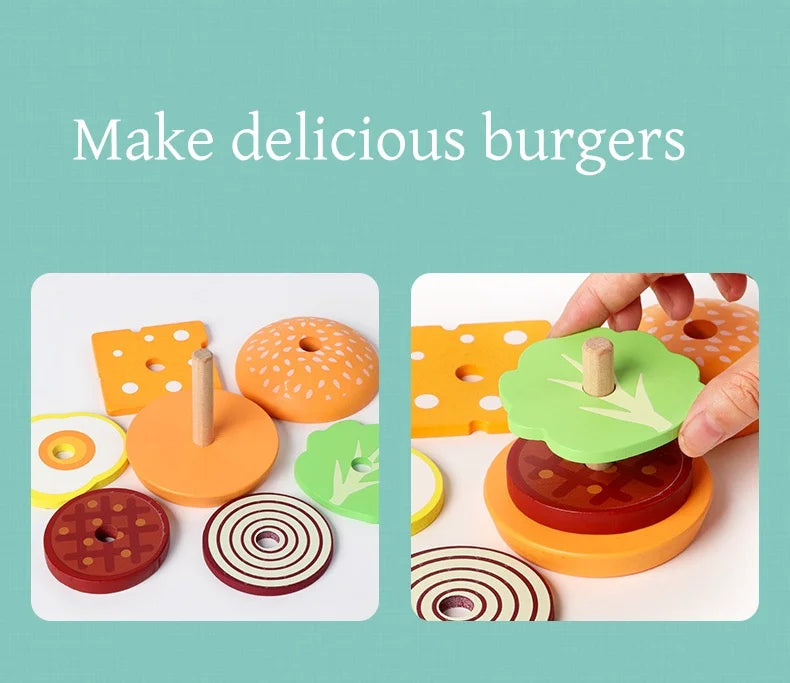 Burger & Sandwich Stacking Toy