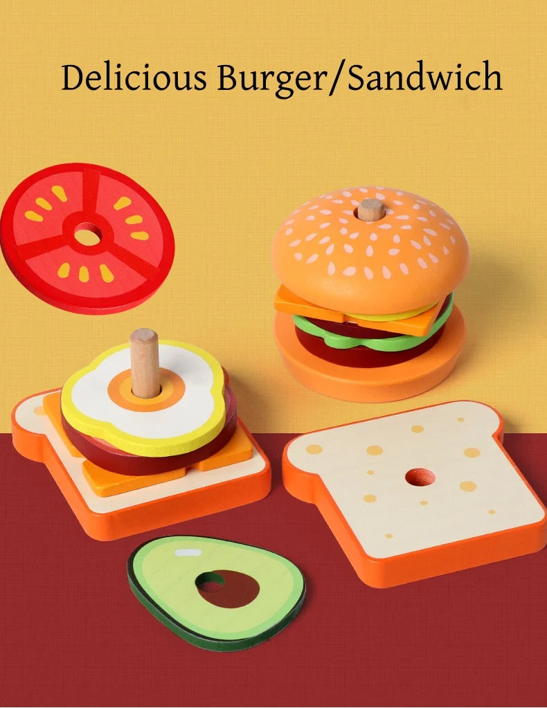 Burger & Sandwich Stacking Toy