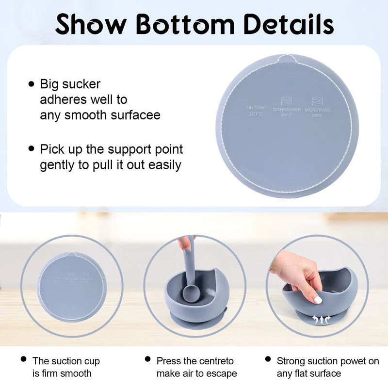 Silicone Suction Training Bowl Set