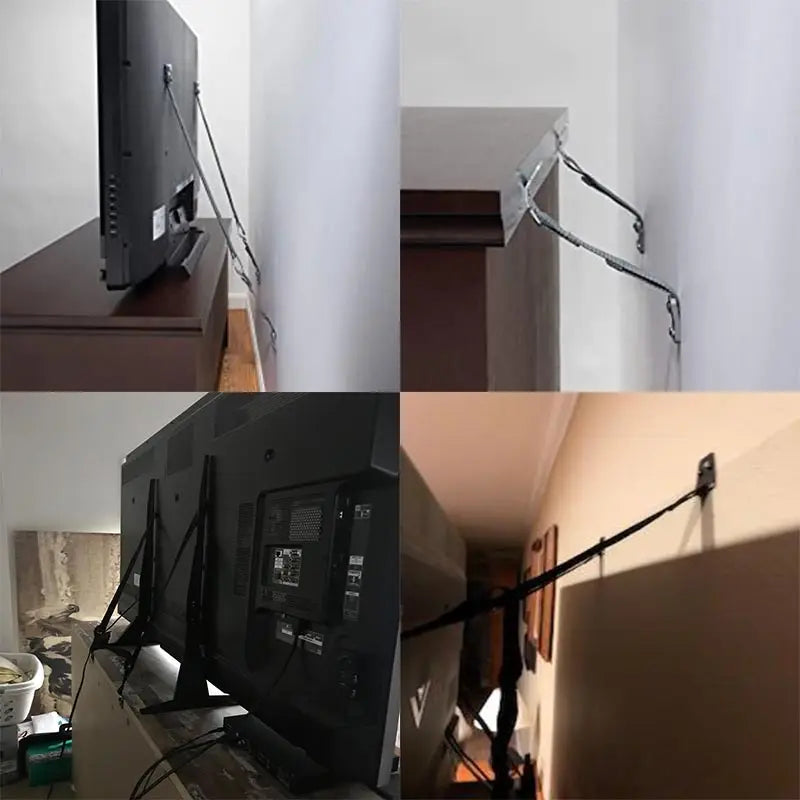 2-Pack No-Drill TV Anti-Tip Safety Straps