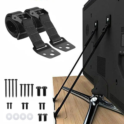 2-Pack No-Drill TV Anti-Tip Safety Straps