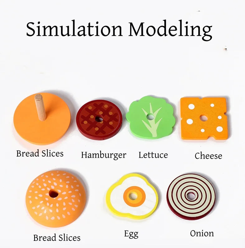 Burger & Sandwich Stacking Toy