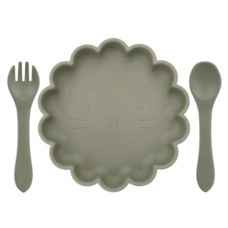 Baby Silicone Plate & Spoon set