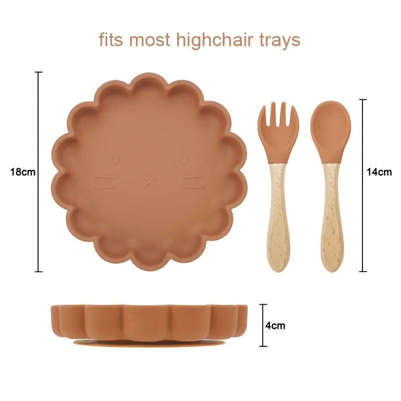 Baby Silicone Plate & Spoon set