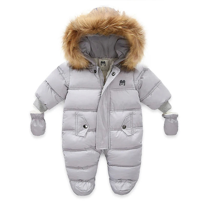 Baby Hooded Snowsuit Romper