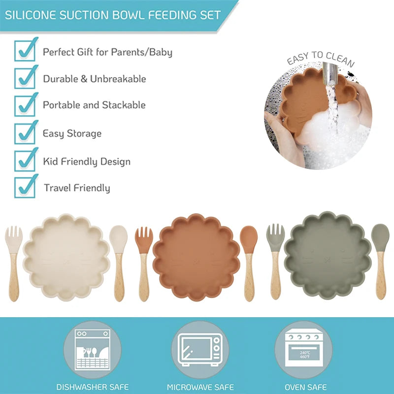 Baby Silicone Plate & Spoon set