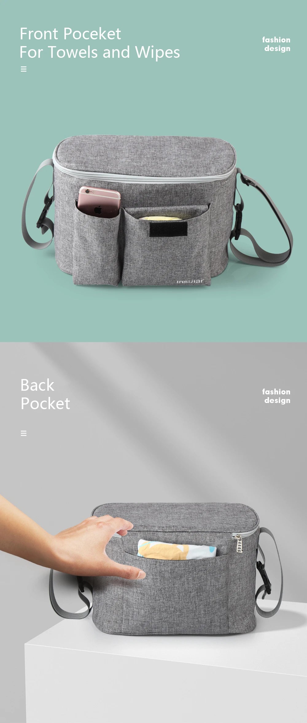 Stroller Diaper & Bottle Storage Bag
