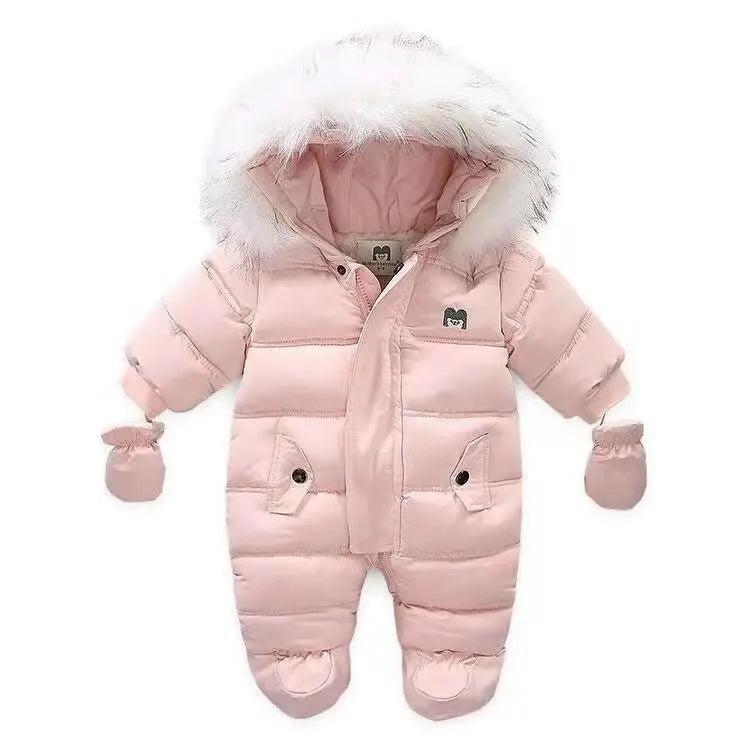 Baby Hooded Snowsuit Romper