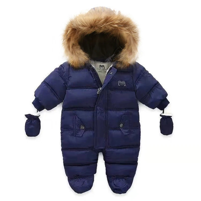 Baby Hooded Snowsuit Romper