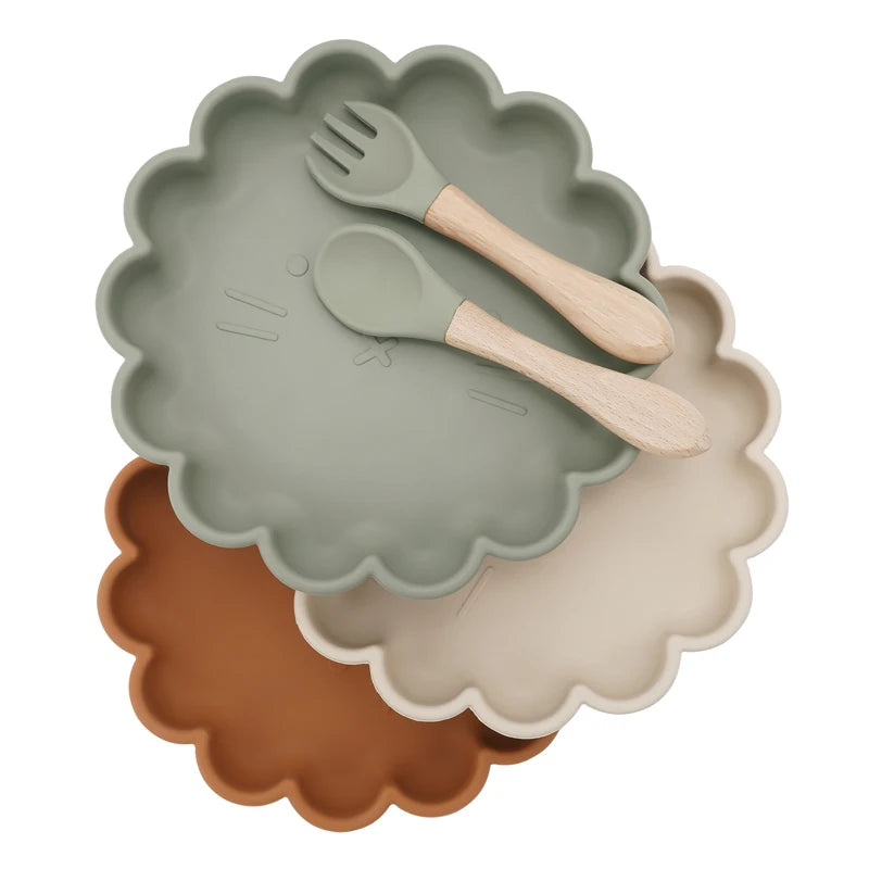 Baby Silicone Plate & Spoon set