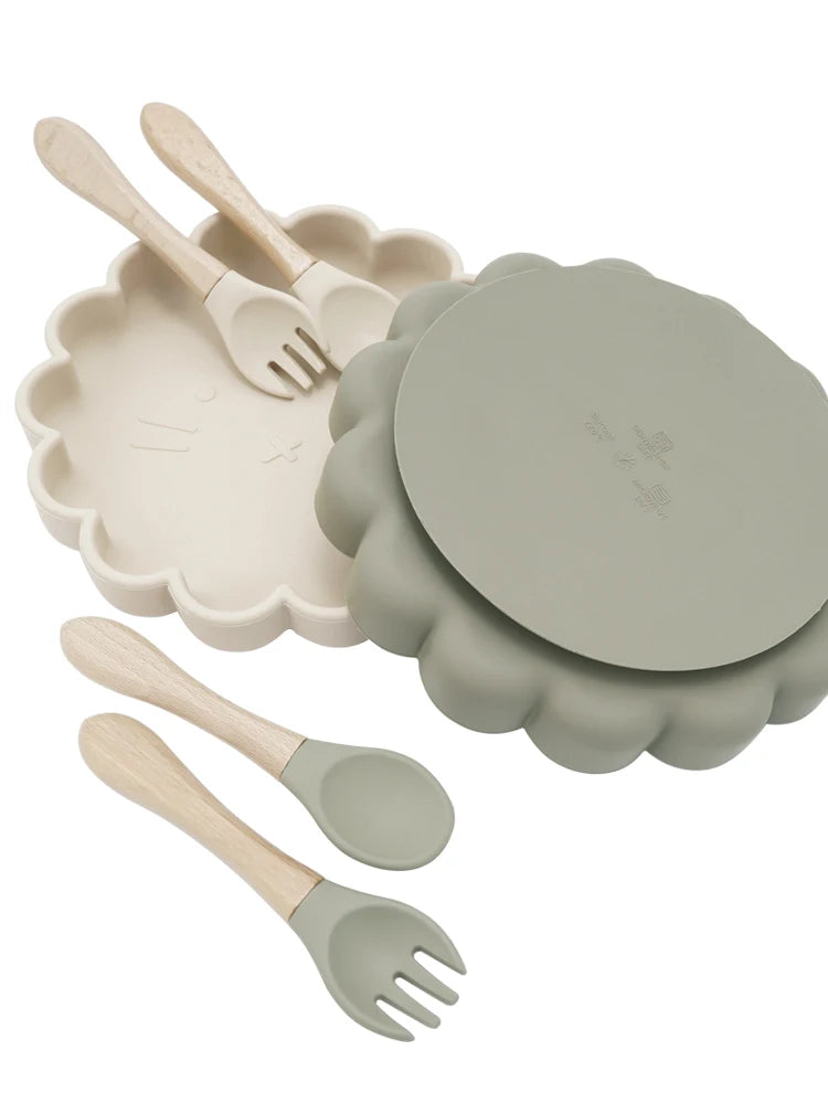 Baby Silicone Plate & Spoon set