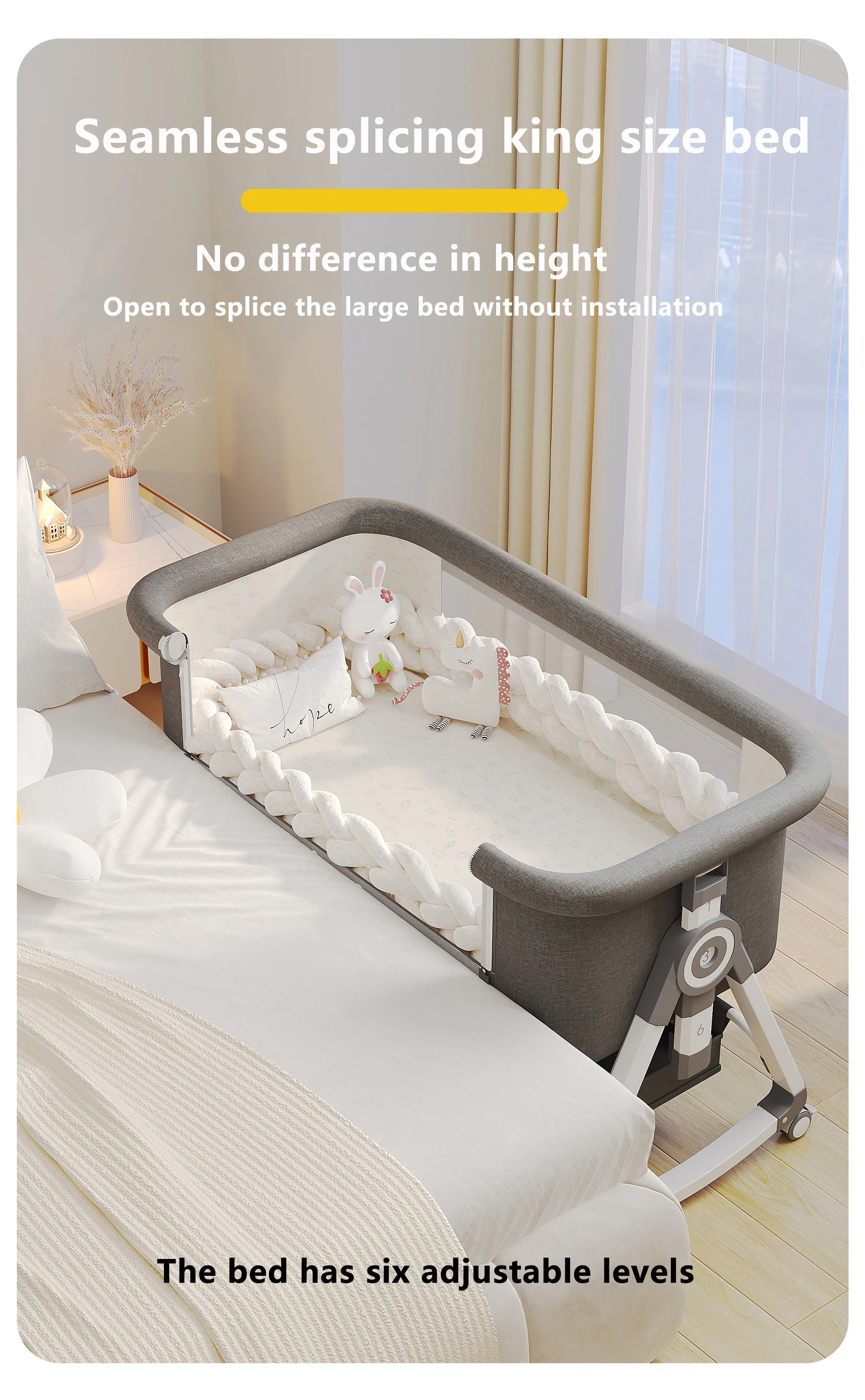 Anti-Mosquito Rocking Baby Crib