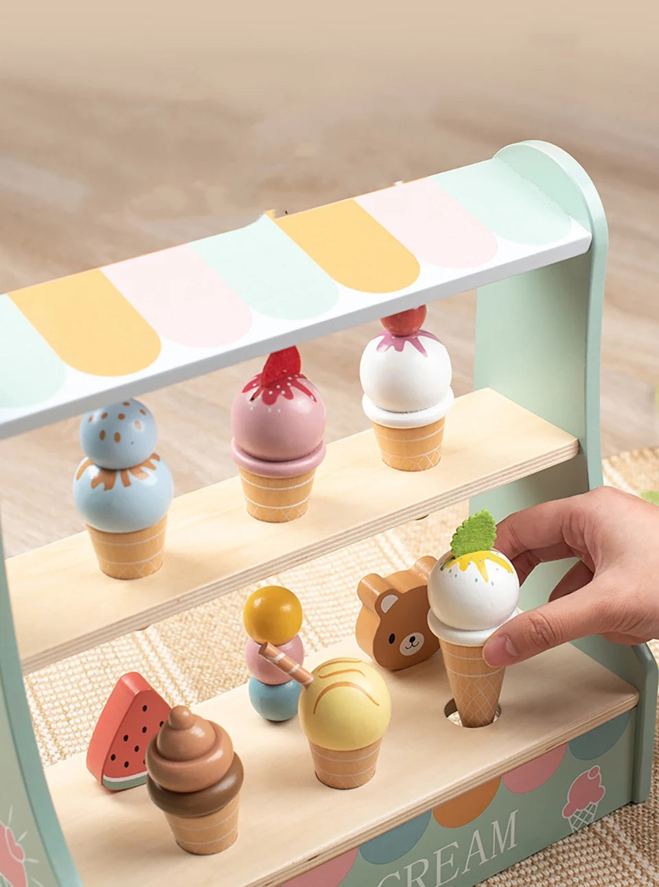 Wooden Ice Cream Play Set