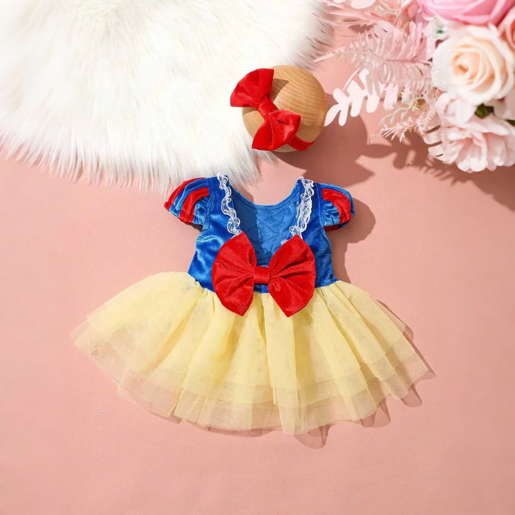 Newborn Tulle Dress & Bow Set