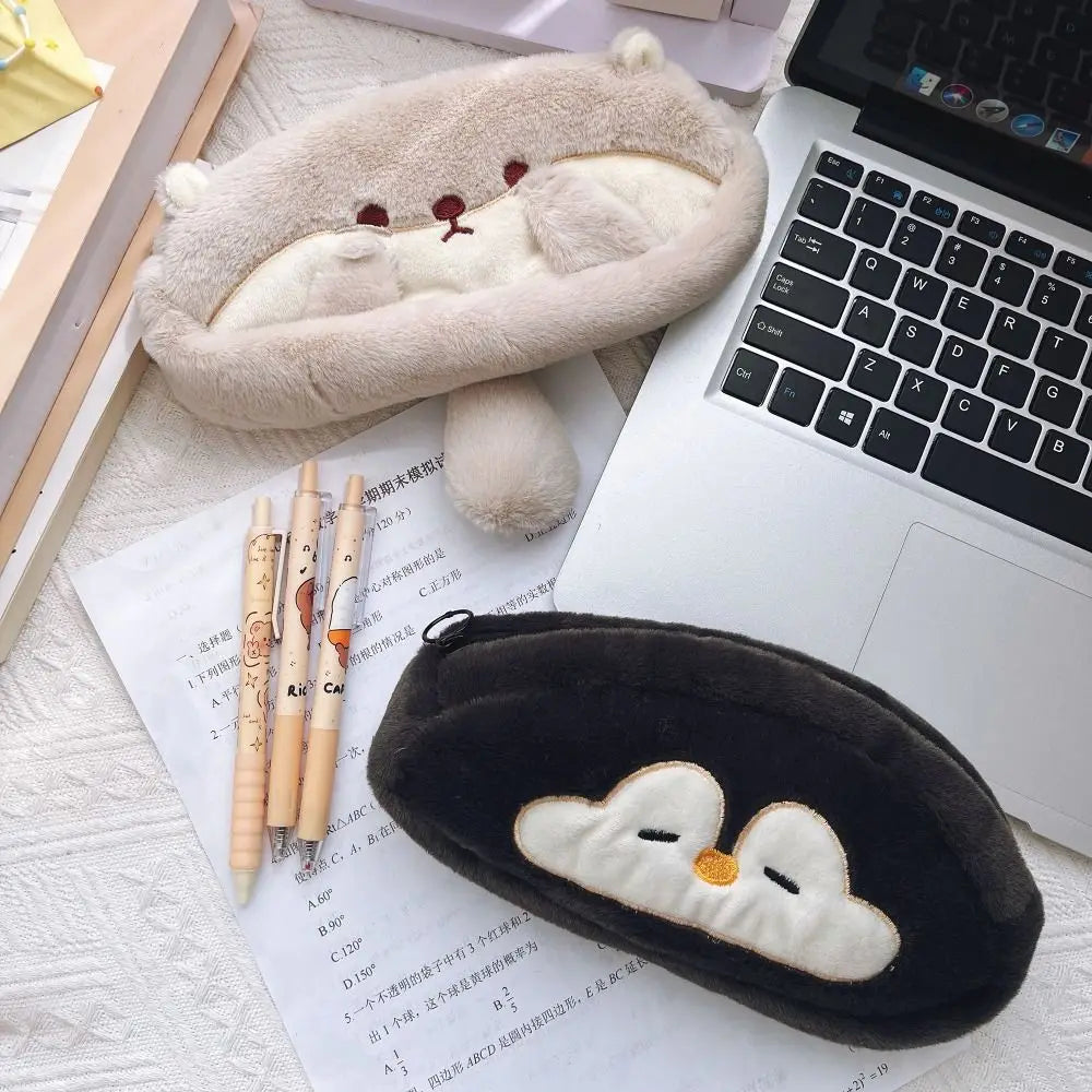 Plush Otter Pen Bag