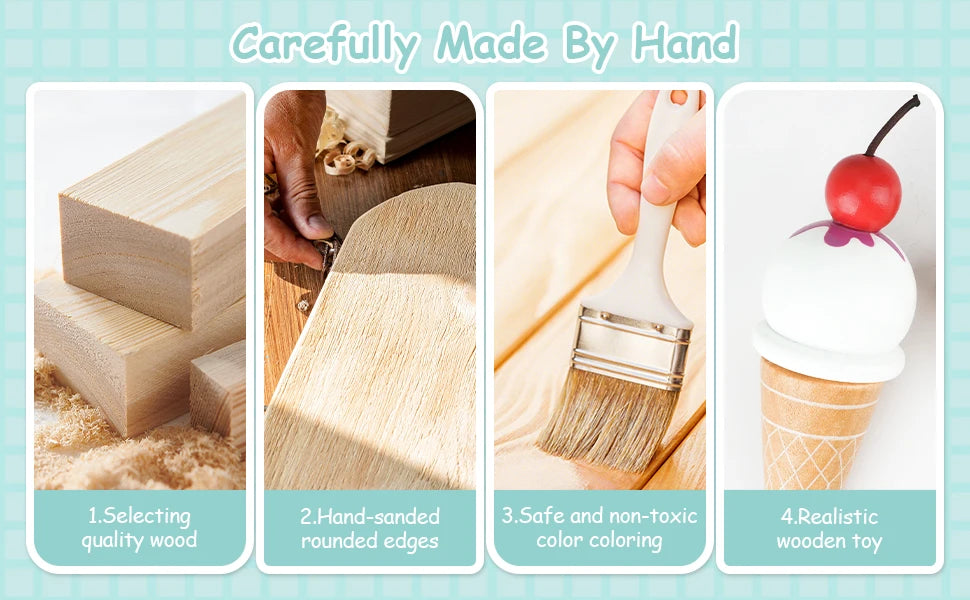 Wooden Ice Cream Play Set
