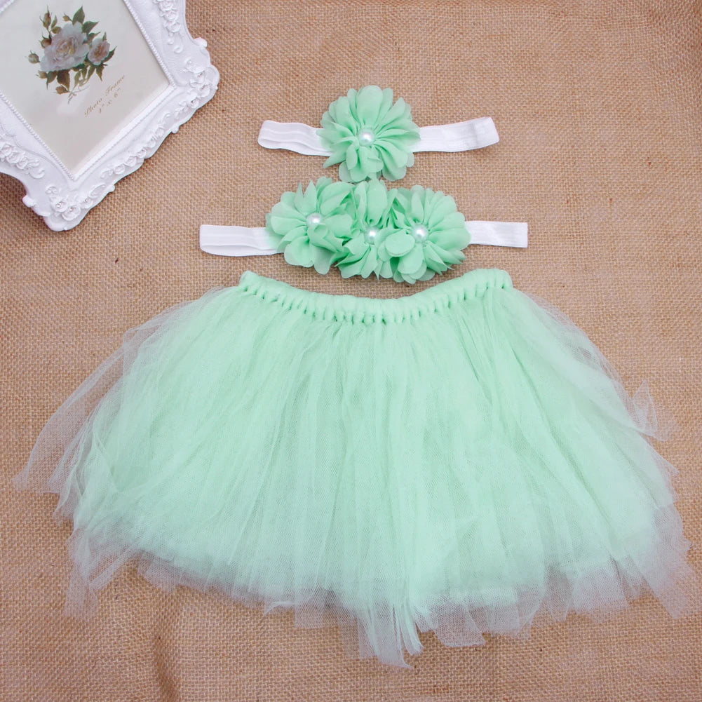Newborn Girl Puffy Skirt Set