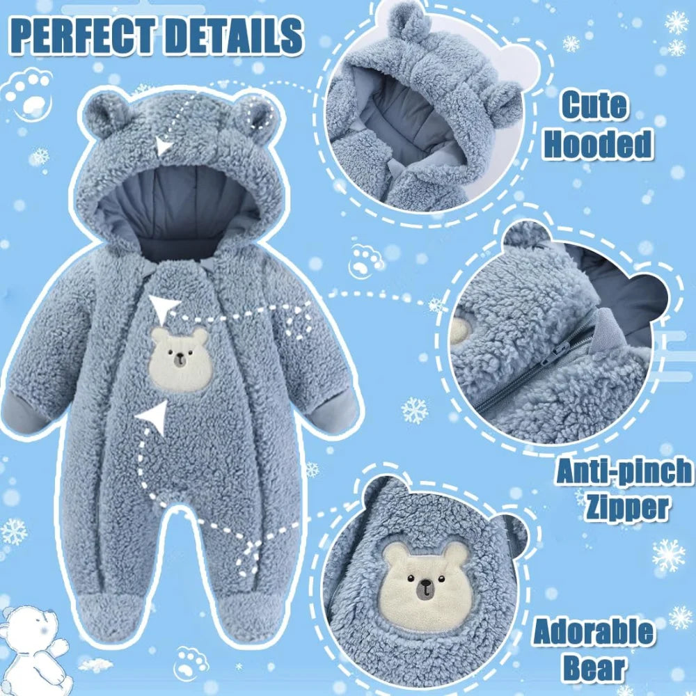 Newborn Double Zip Hooded Jumpsuit
