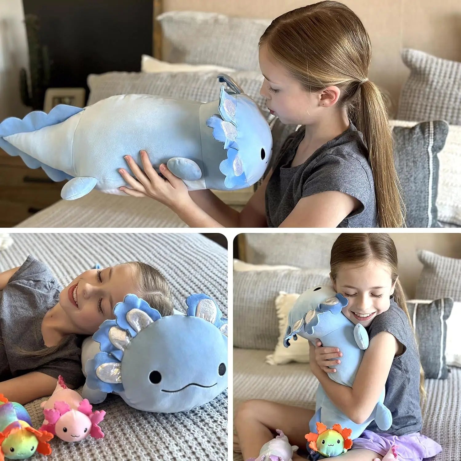 Axolotl Plush with 3 Baby Axolotls