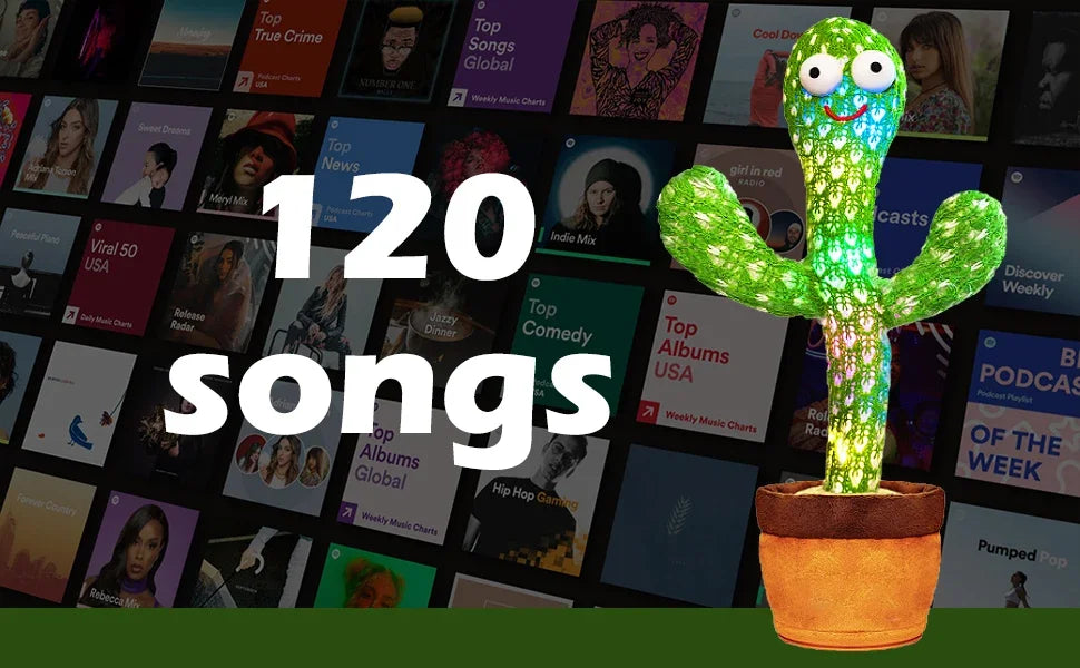 Dancing Cactus Talking Plush Toy with Voice Changer