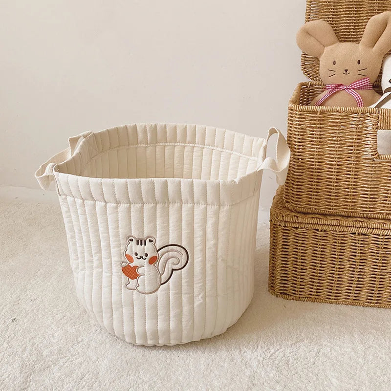 Cotton Embroidery Crib Organizer Mommy Bag