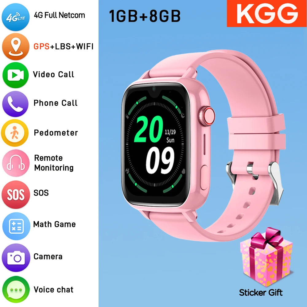 4G Kids Smart Watch with GPS, Video Call & SOS