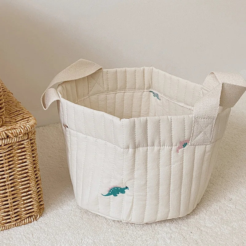 Cotton Embroidery Crib Organizer Mommy Bag
