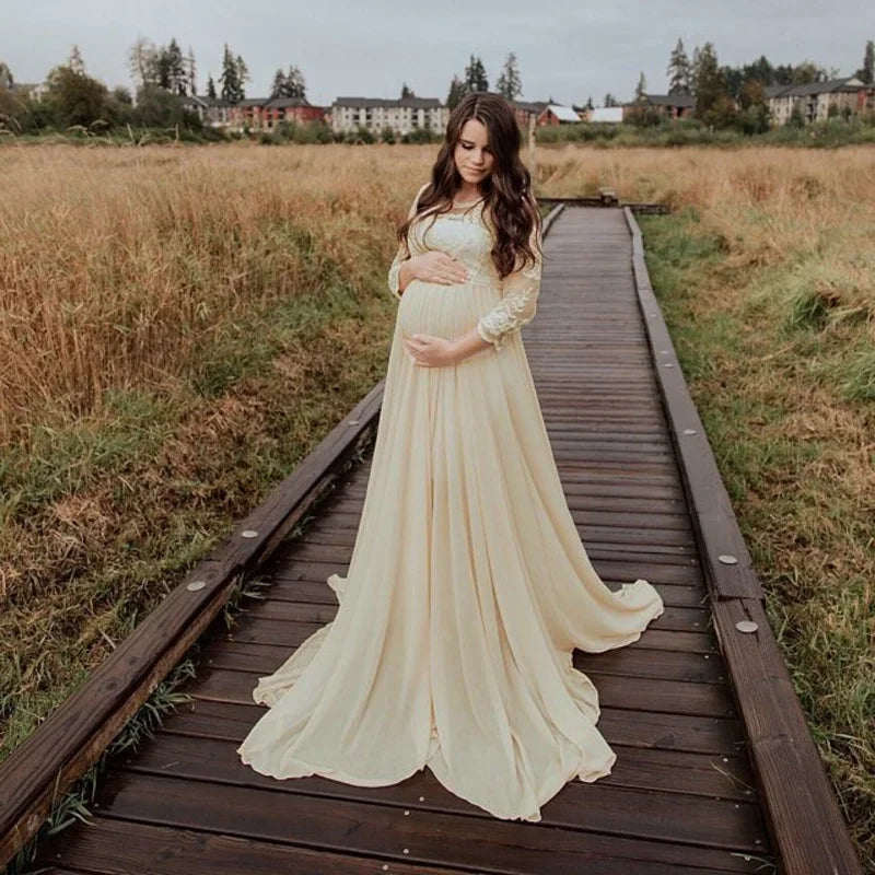 Lace Maternity Photography Dress