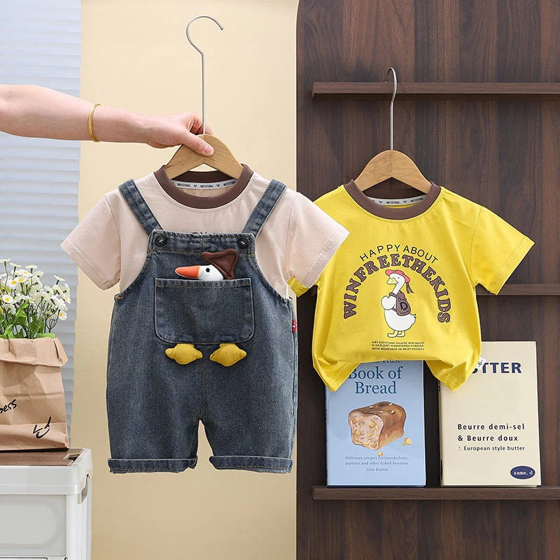 Baby T-Shirt & Denim Overalls