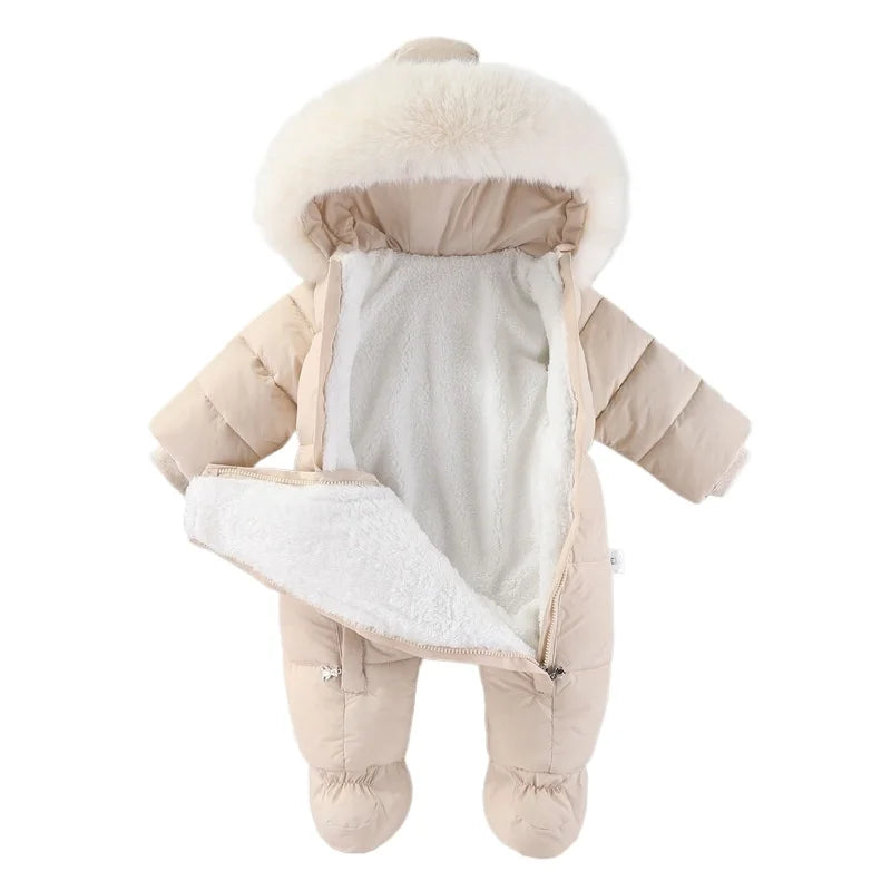 Baby Hooded Snowsuit Romper