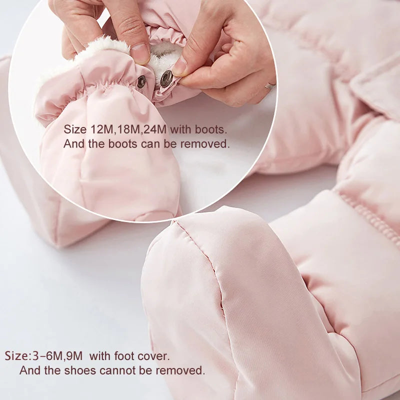 Baby Hooded Snowsuit Romper