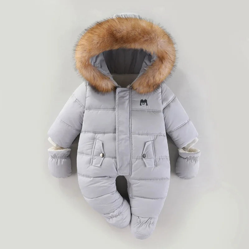 Baby Hooded Snowsuit Romper