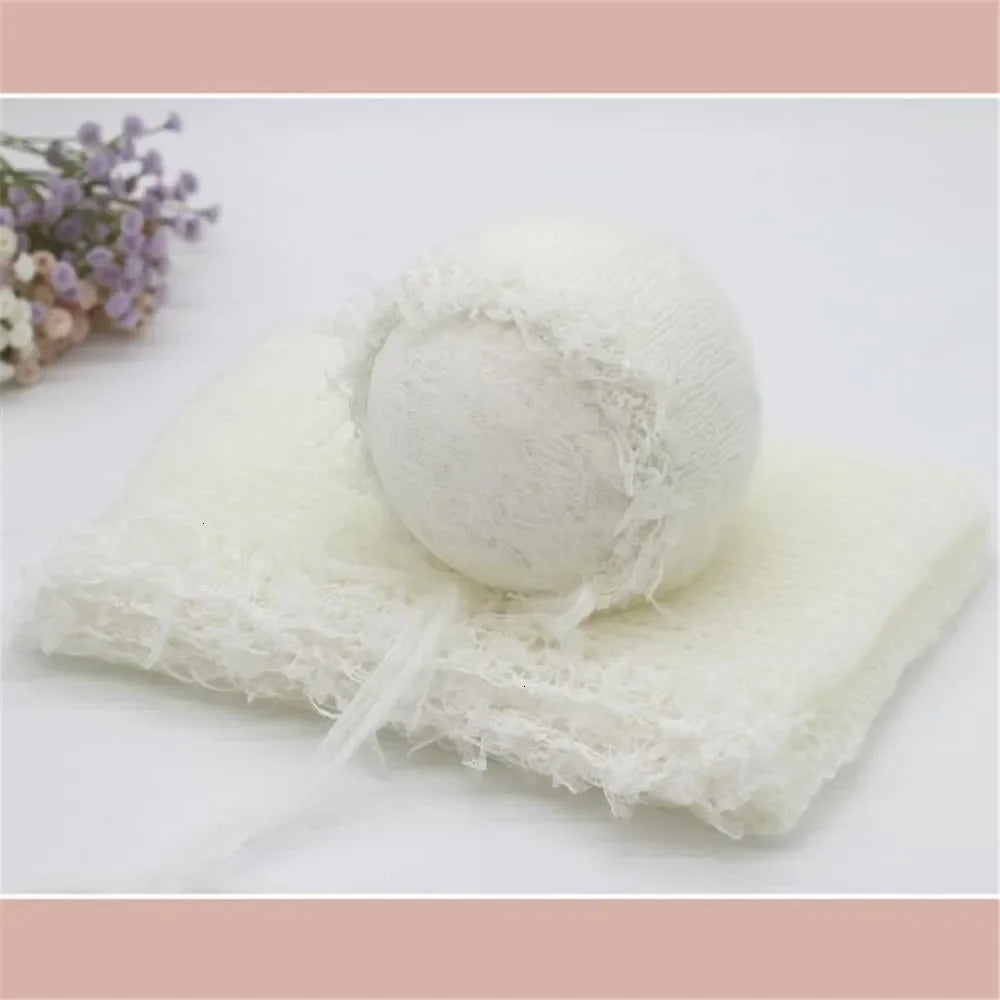 Newborn Knitted Hat & Wrap Set