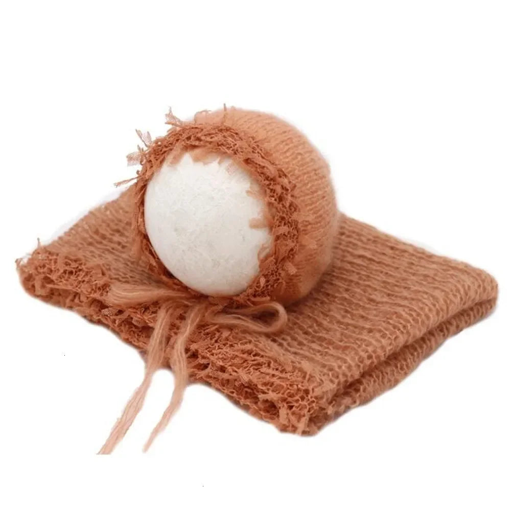 Newborn Knitted Hat & Wrap Set