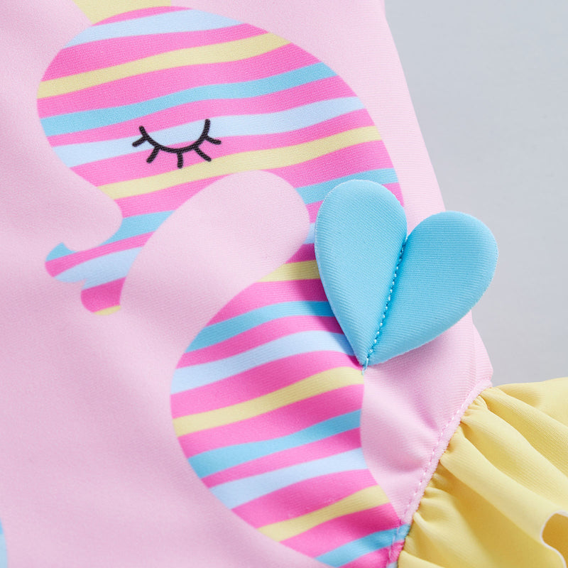 Girls Seahorse Ruffle Swimsuit