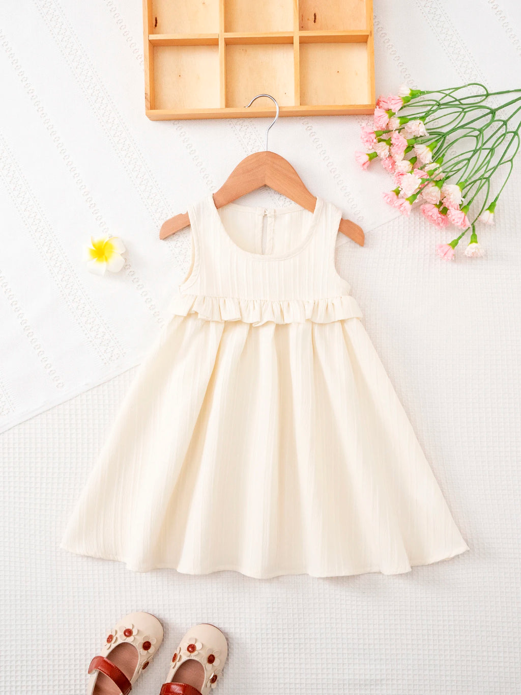 Girls Ruffle Hem Casual Dress