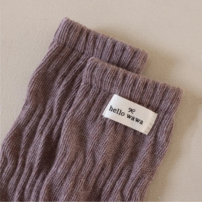 Retro Cotton Knee High Girls Socks