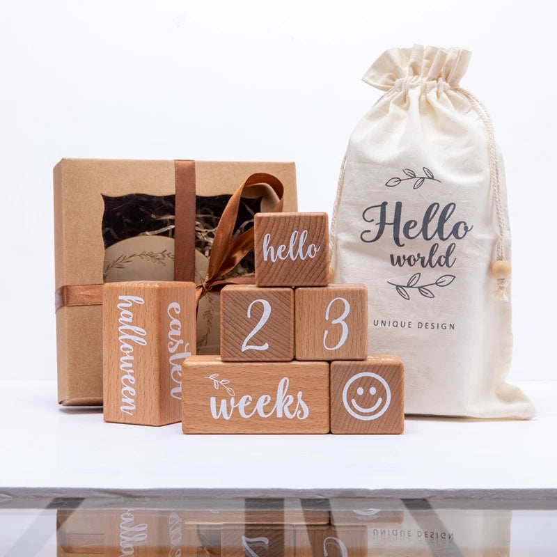 Wooden Baby Milestone Card Set