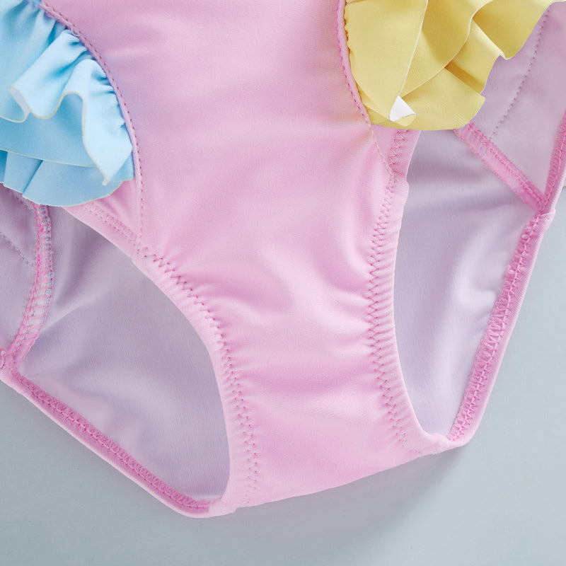 Girls Seahorse Ruffle Swimsuit