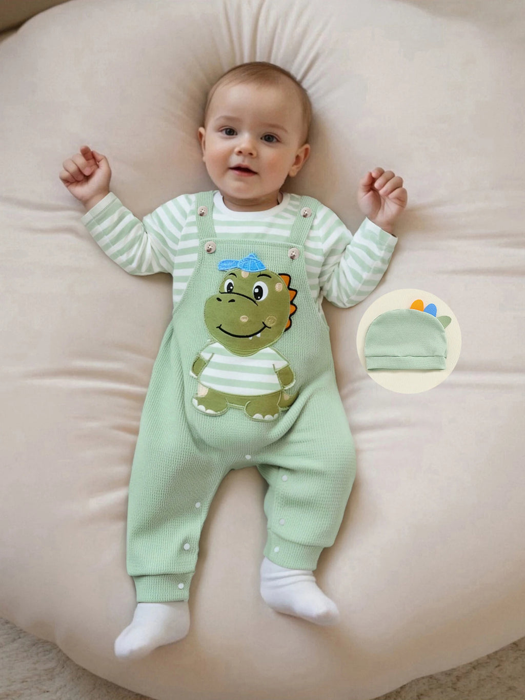 Baby Boy 3-Piece Overalls Set