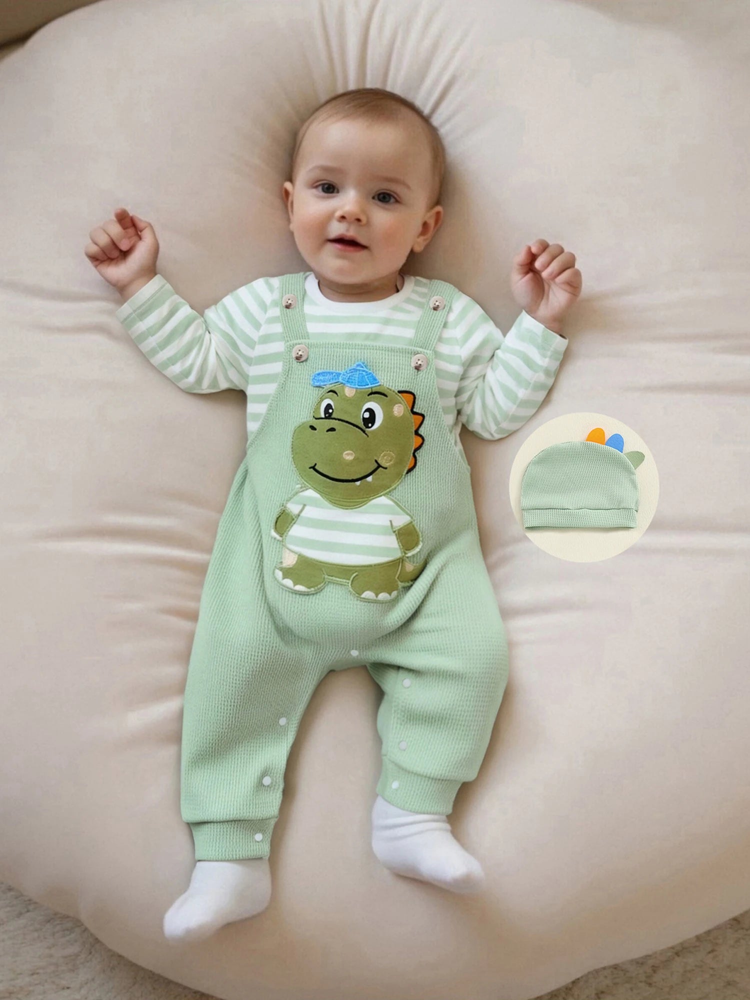 Baby Boy 3-Piece Overalls Set