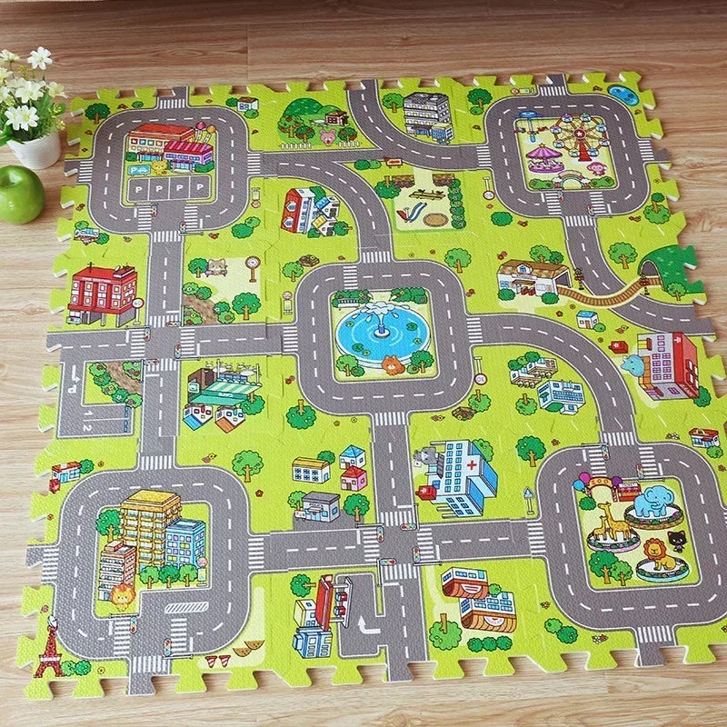 Baby Road Traffic Puzzle Play Mat