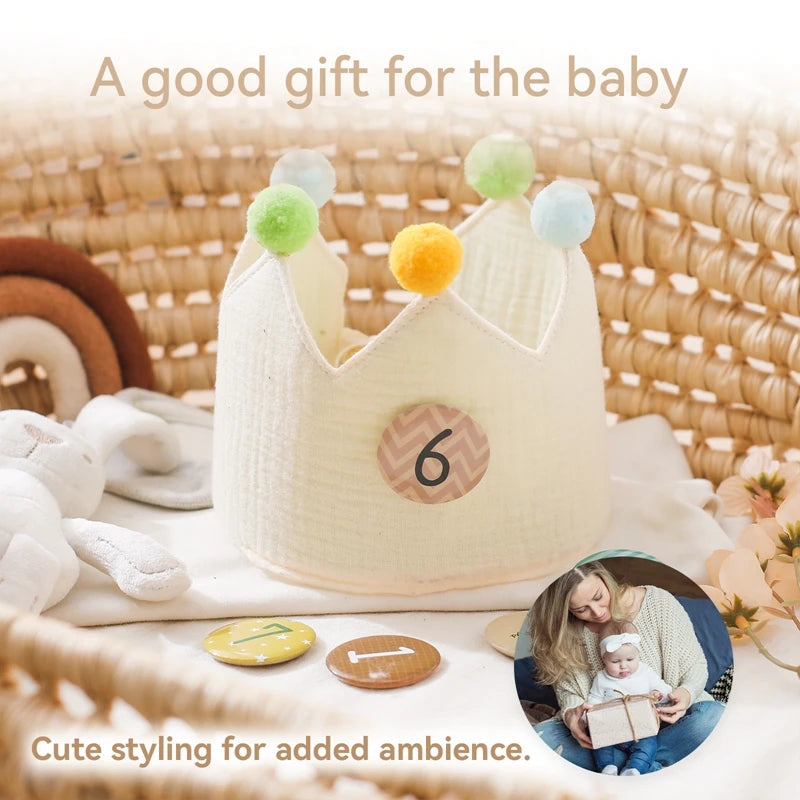 Baby Birthday Crown Hat Set