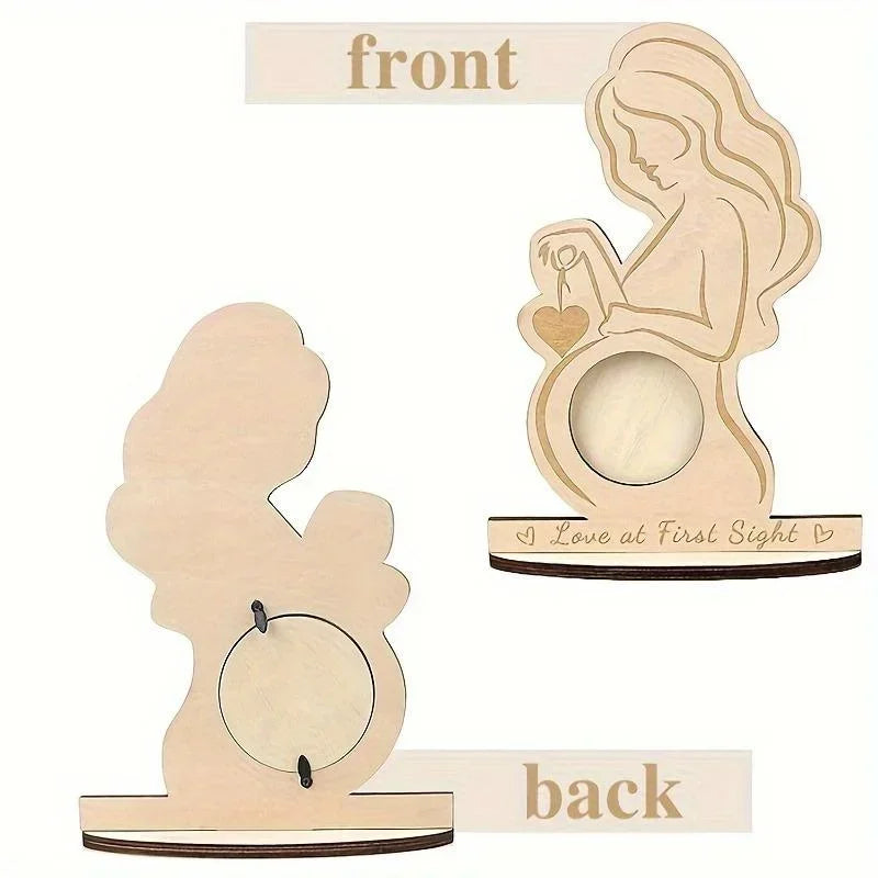 Wooden Baby Ultrasound Sonogram Photo Frame