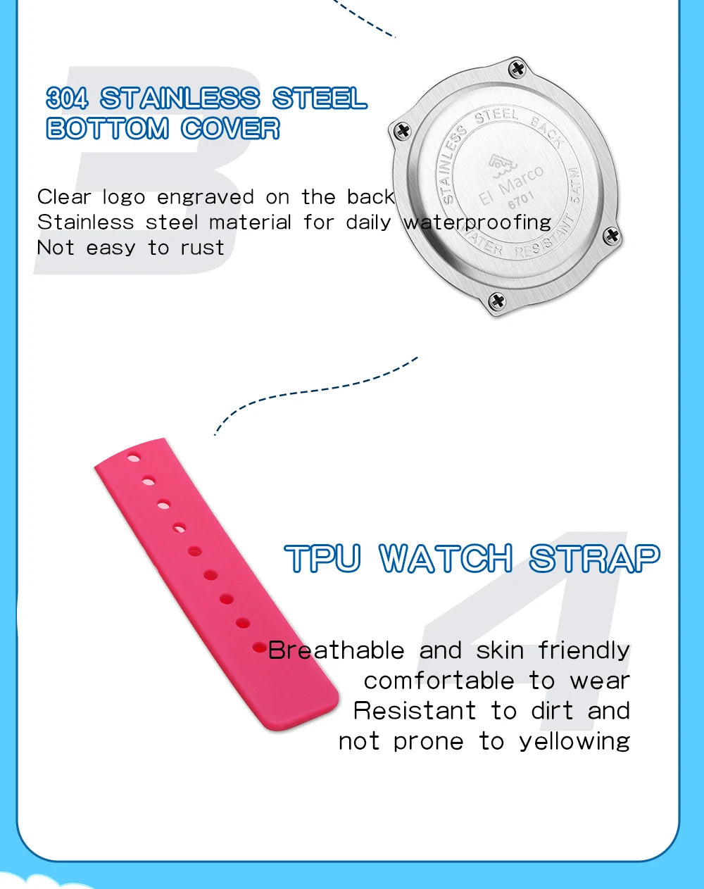 SANDA Kids Sports Quartz Watch