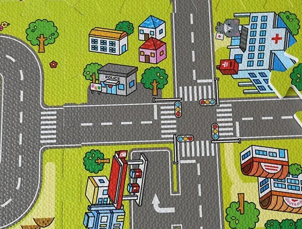 Baby Road Traffic Puzzle Play Mat